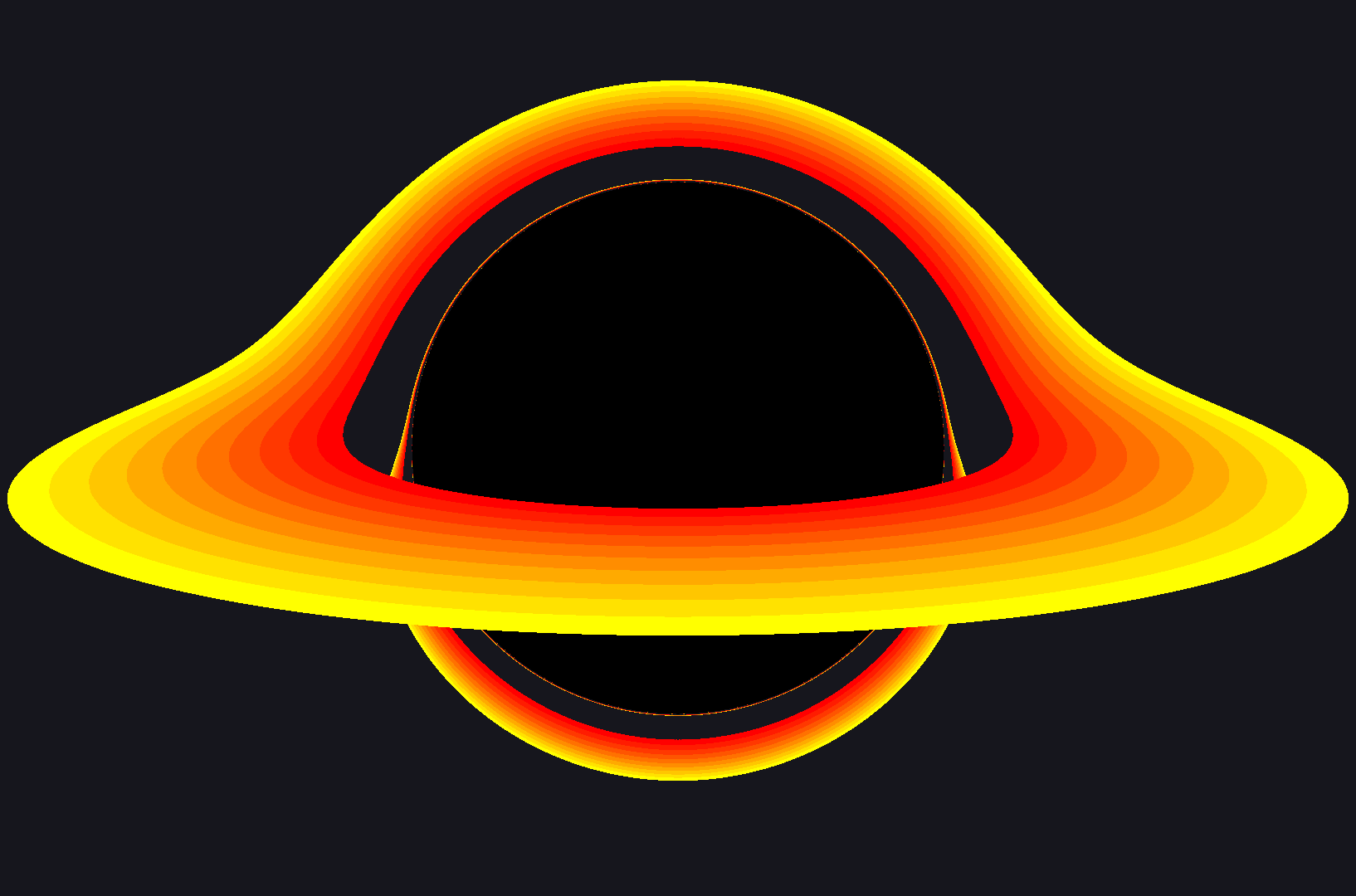 Rendered black hole image